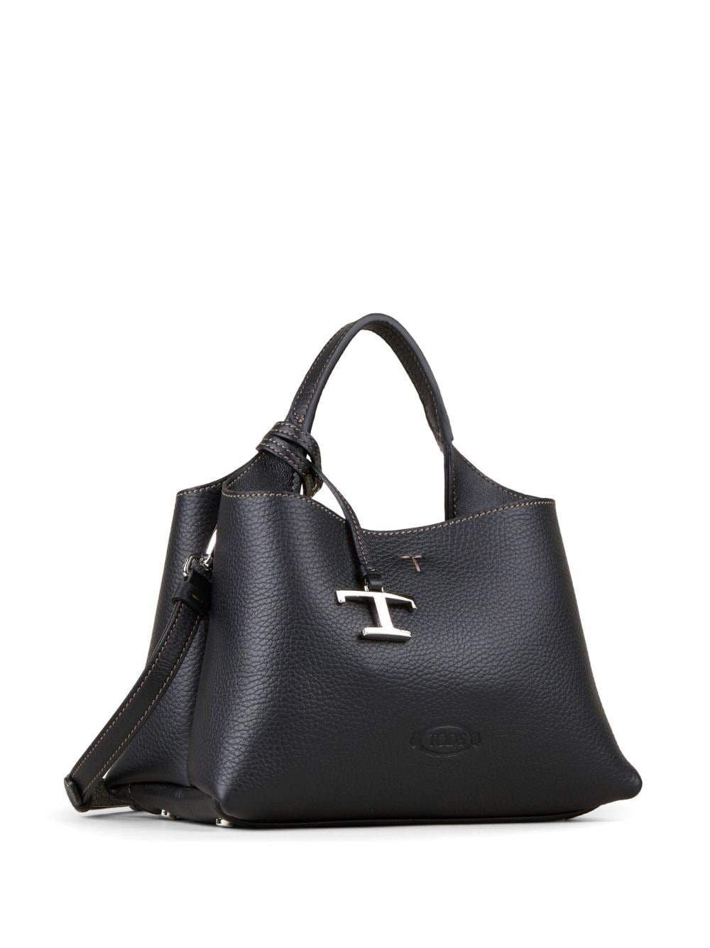 logo-pendant leather tote bag - 2