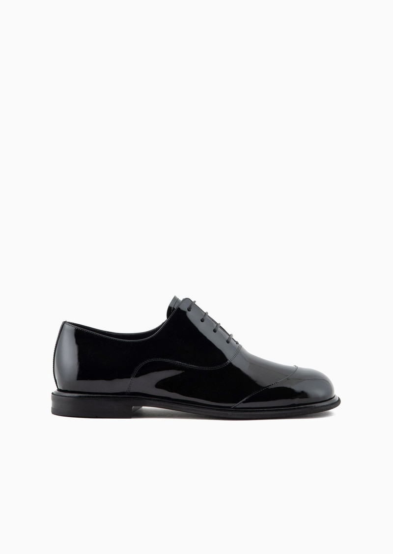 Patent-leather Derby shoes 1