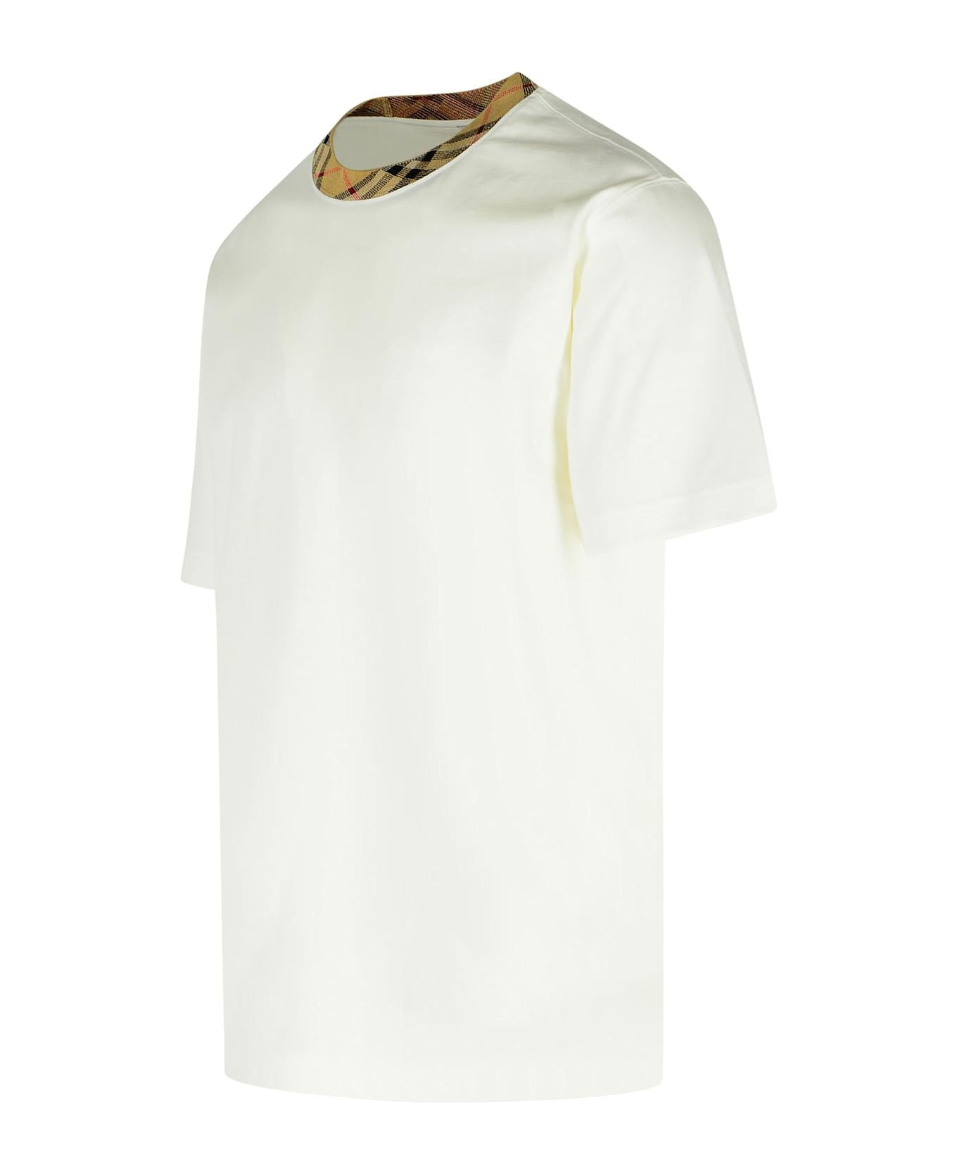 'ryan In Cotone Bianca Con Finiture 'check' T-shirt - 2