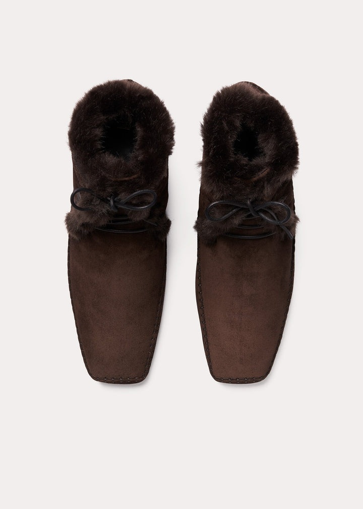 The High top Shearling Moccasin saddle brown - 3