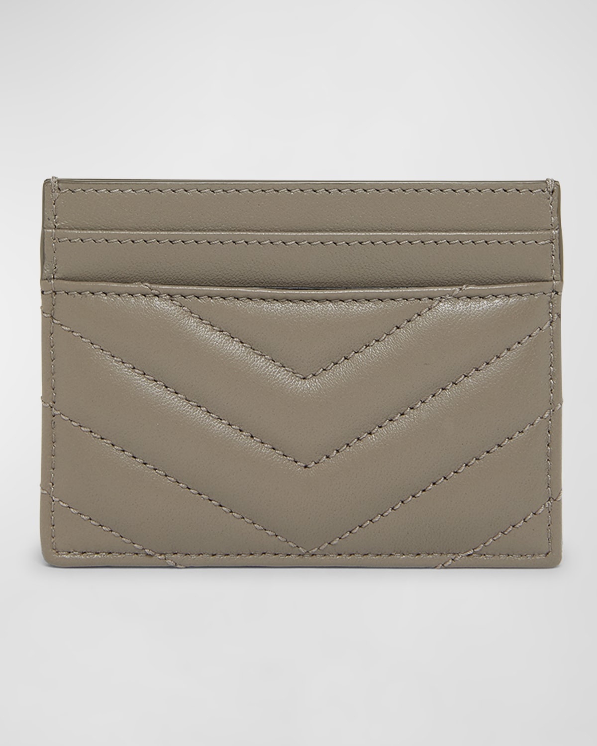 YSL Monogram Card Case in Quilted Smooth Leather - 3