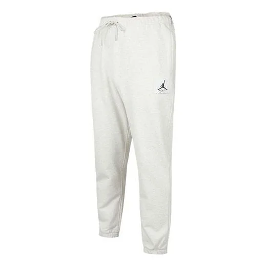 Men's Air Jordan Flying Man Logo Bundle Feet Loose Sports Pants/Trousers/Joggers Autumn Gray DA9813- - 1
