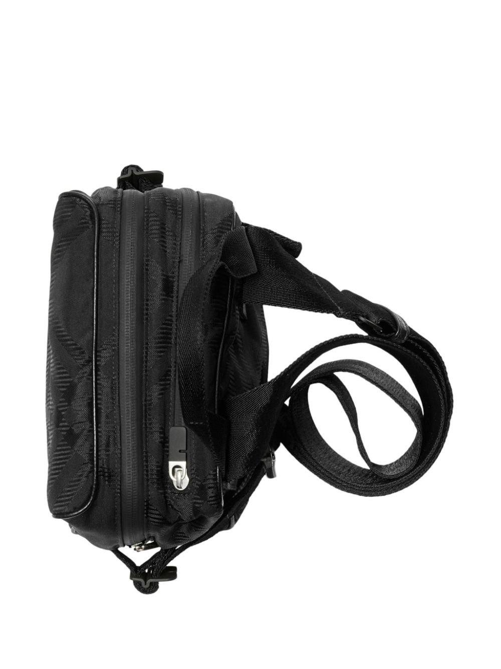 check-pattern zipped messenger bag - 4