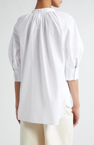 Max Mara Carpi Puff Sleeve Cotton Poplin Top outlook