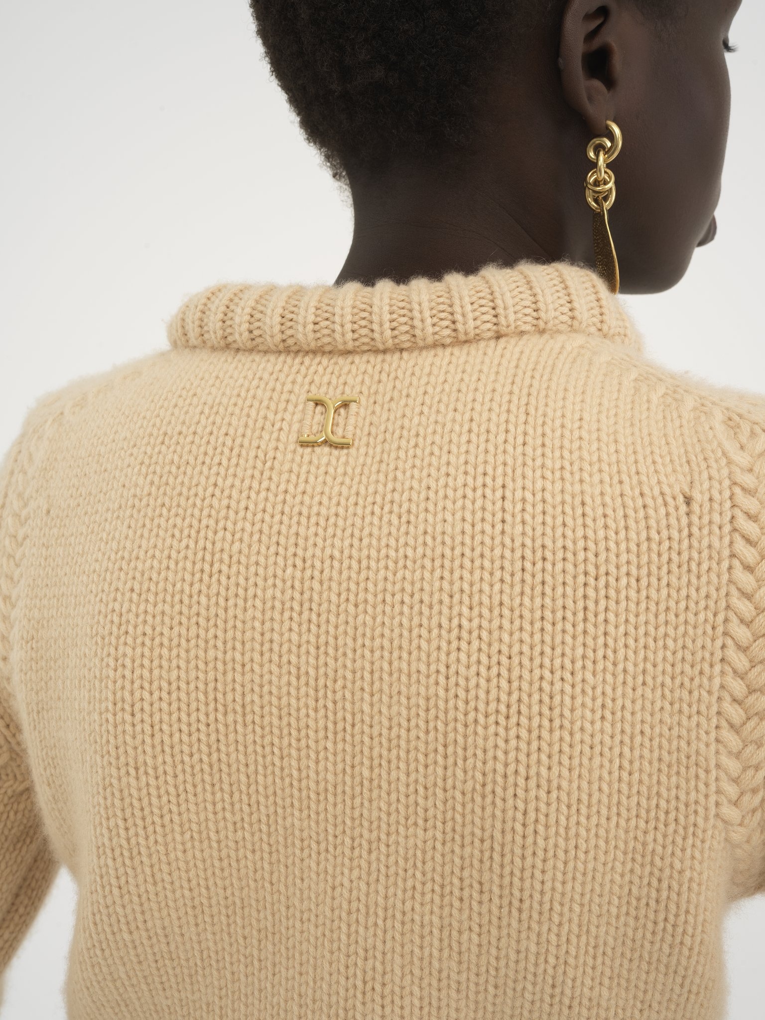 CROPPED SWEATER IN CASHMERE BLEND - 6