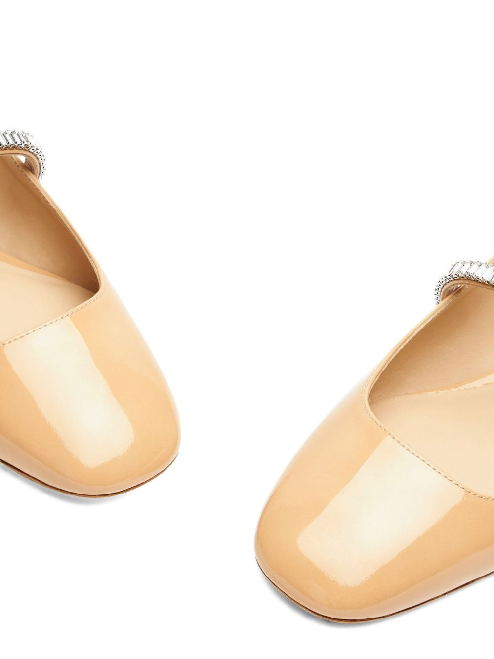 crystal-embellished slingback flats - 4