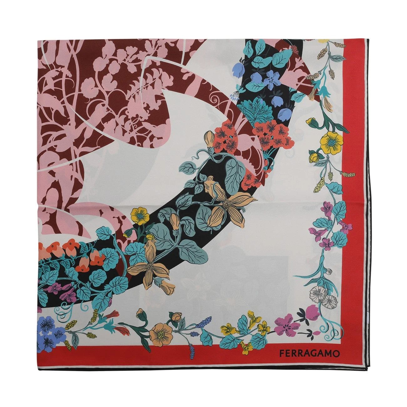 Ferragamo Women Pegaso Printed Silk Foulard - 1