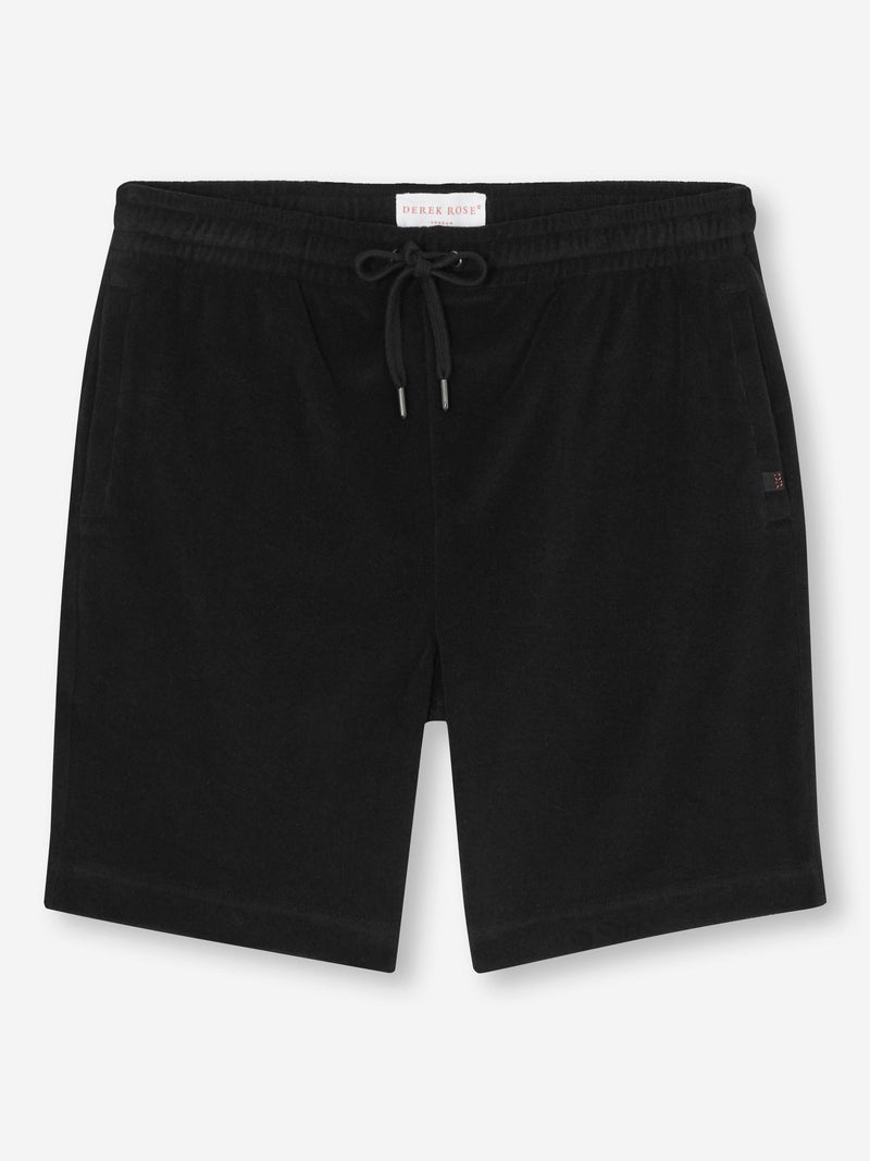 Men's Towelling Shorts Isaac Terry Cotton Black - 1