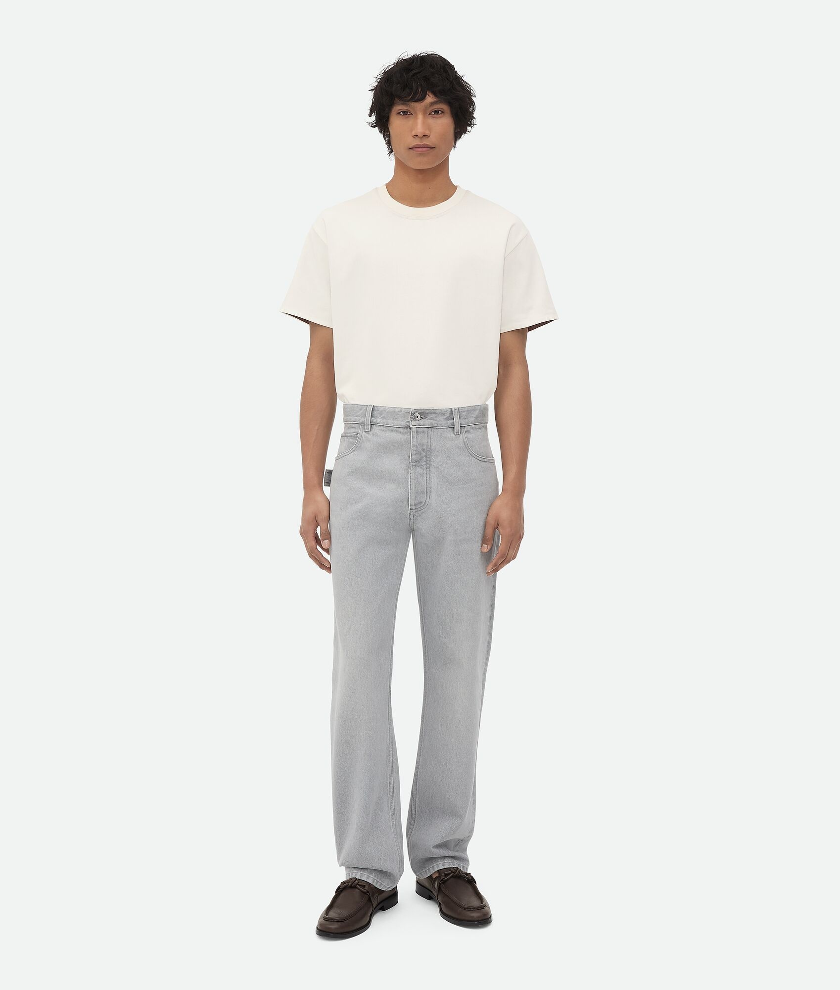 Light Grey Washed Denim - 1