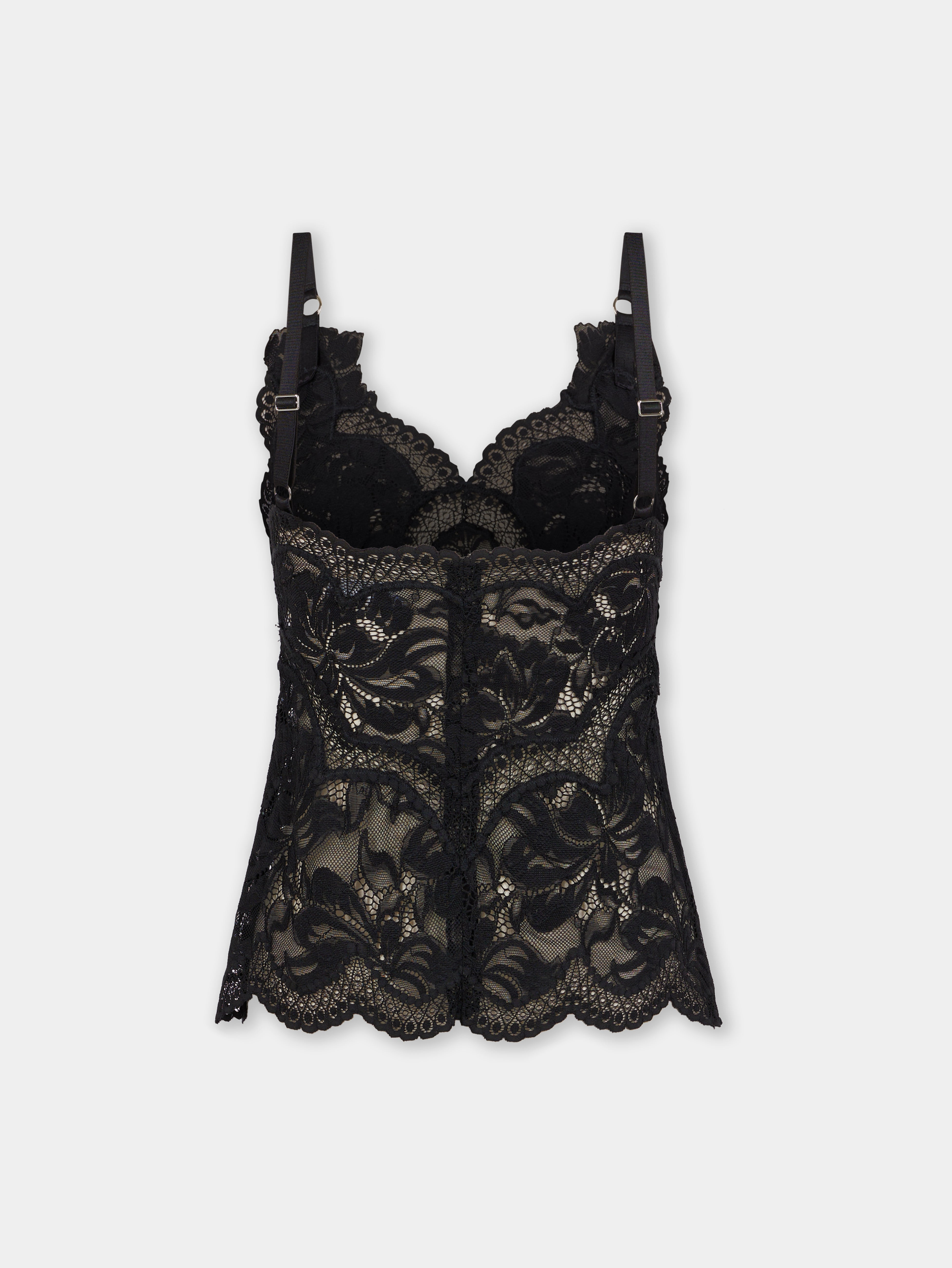 BLACK TANK TOP IN LACE - 7