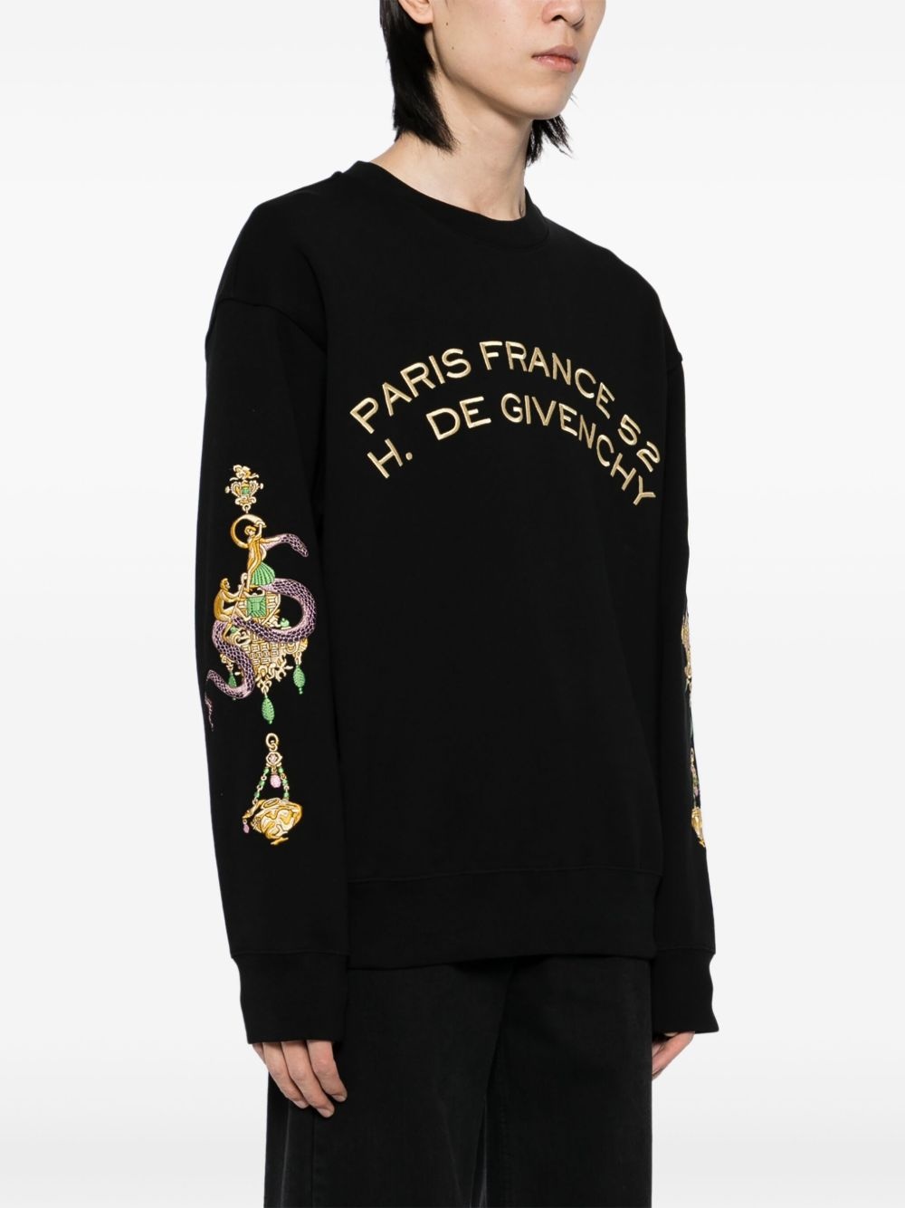 logo-embroidered sweatshirt - 3