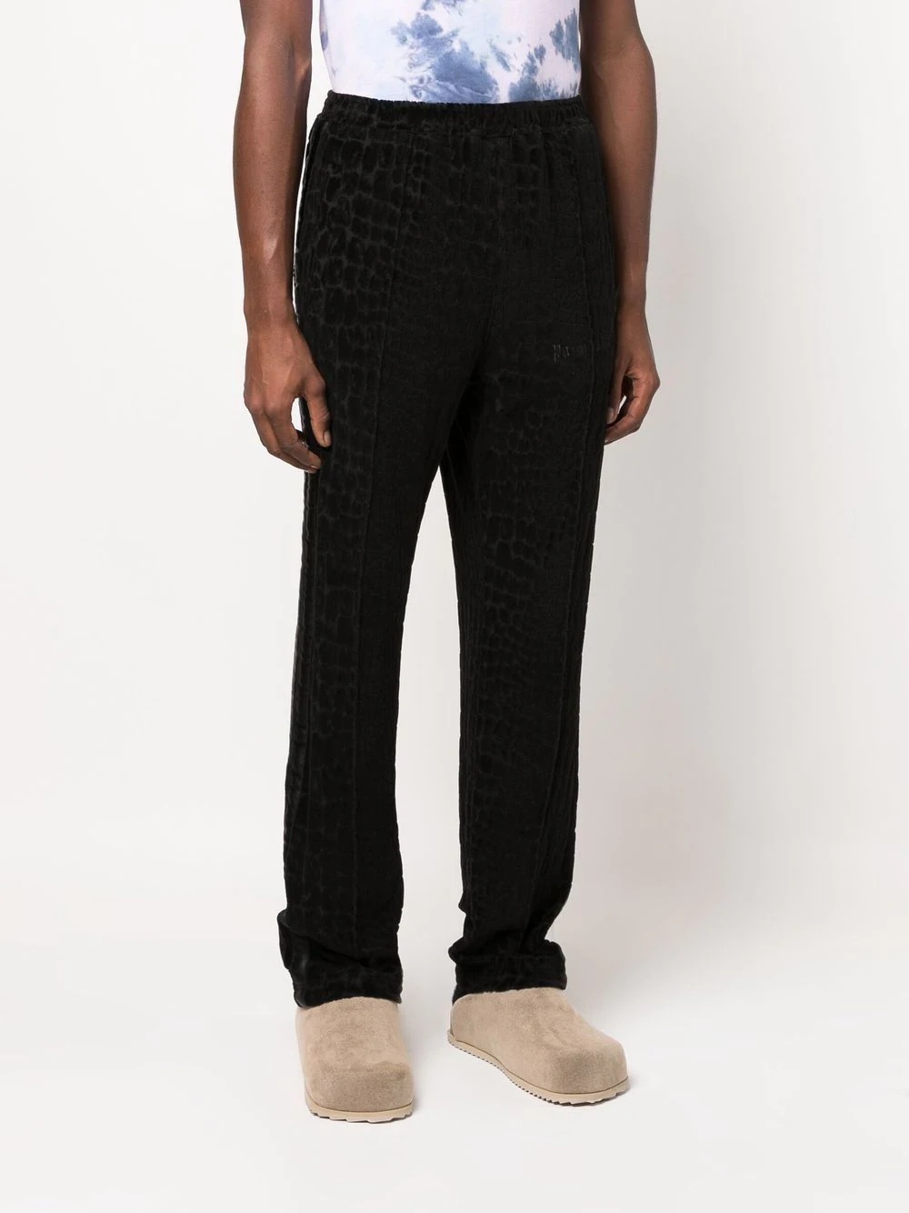 velour-effect track pants - 3