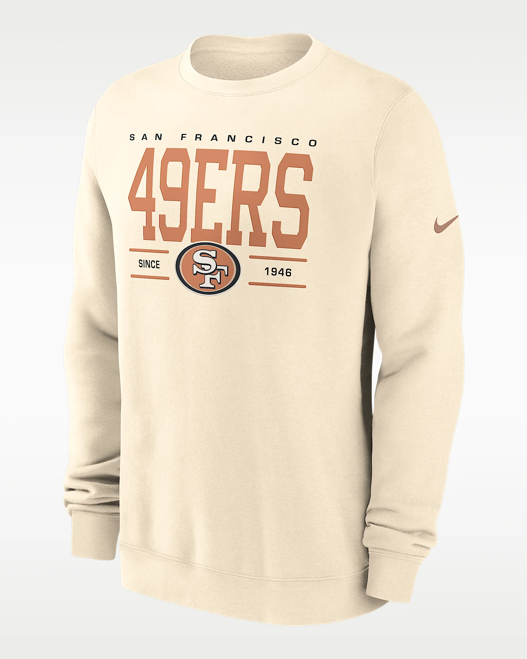San Francisco 49ers Club Men's Nike NFL Pullover Crew - 1