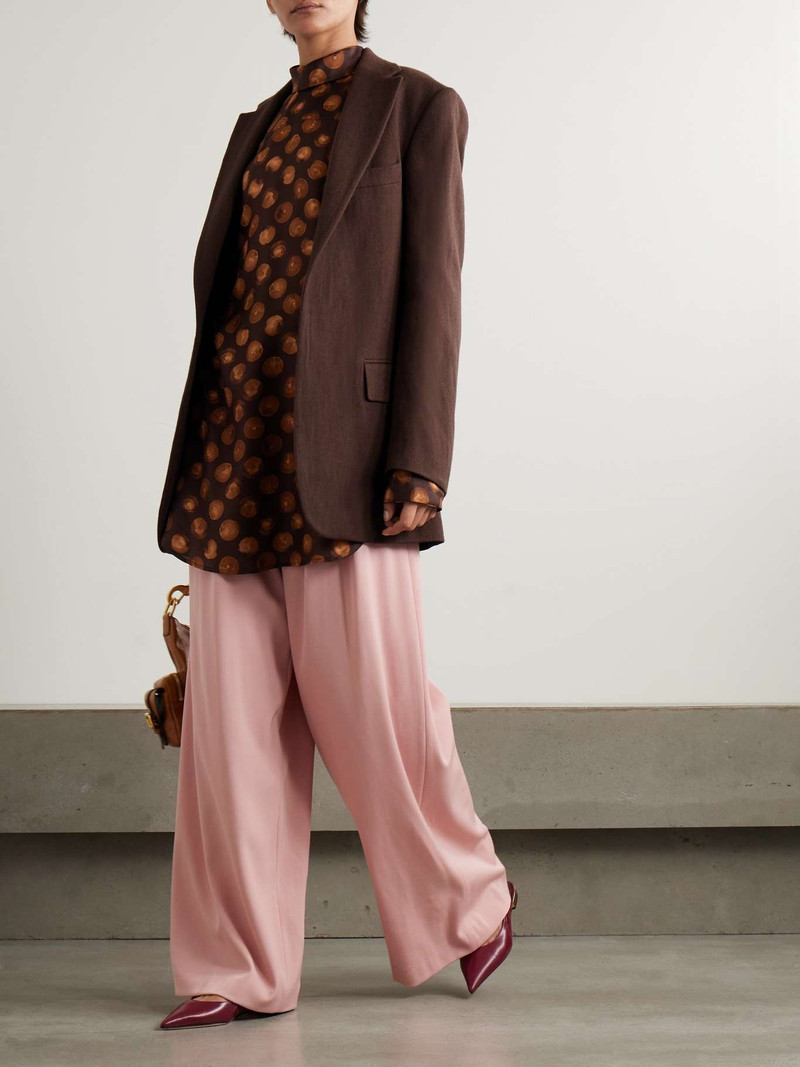 Dries Van Noten Brushed wool-blend twill blazer outlook