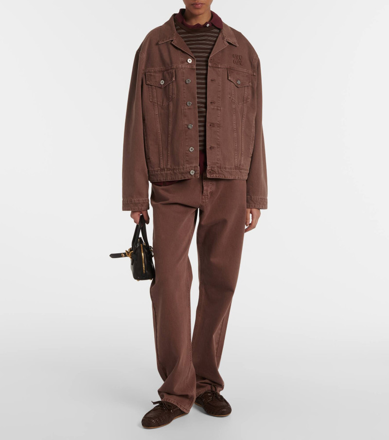 Miu Miu Woven leather and suede boat shoes outlook