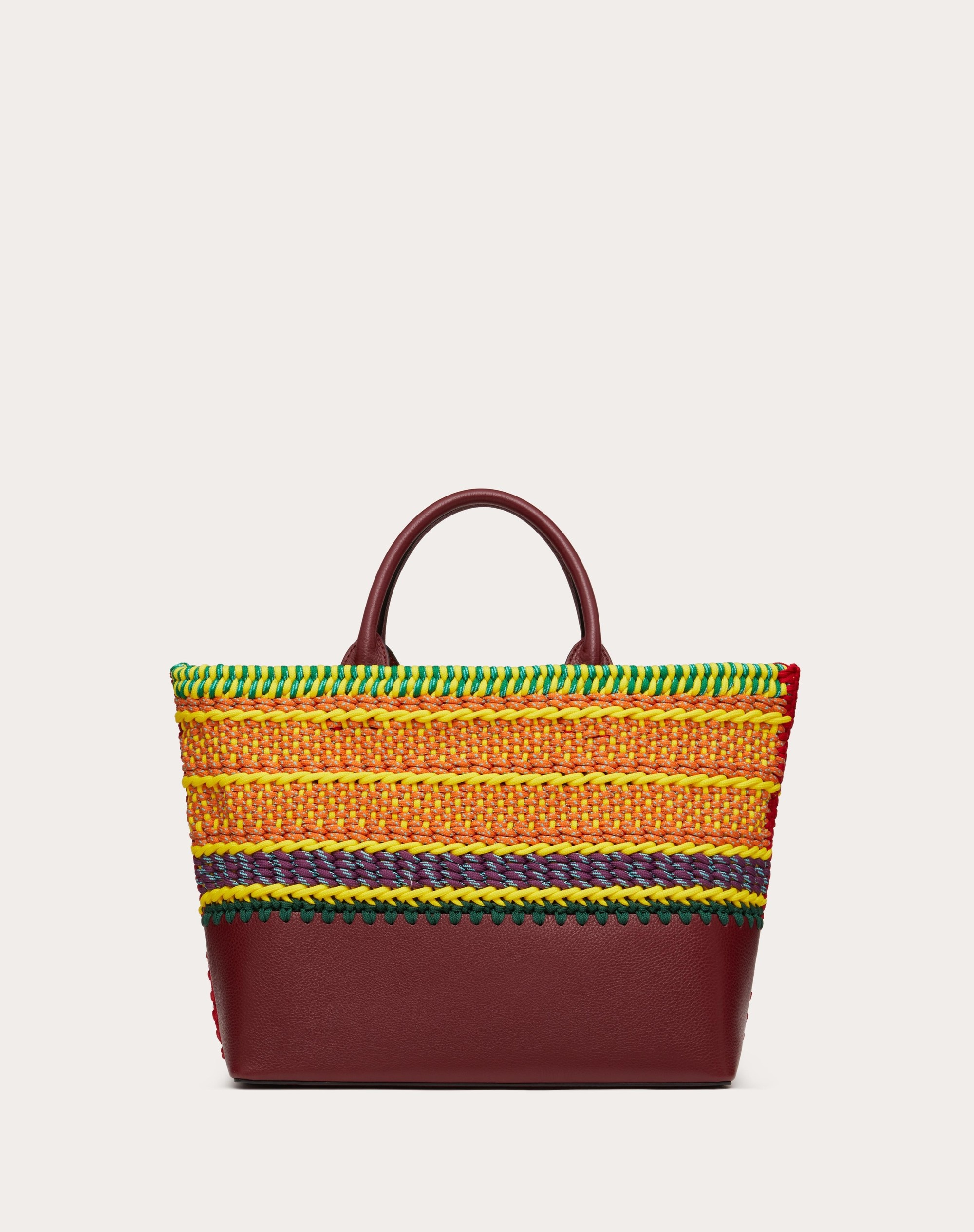 SMALL VALENTINO GARAVANI CROCHET BAGS FABRIC TOTE 3