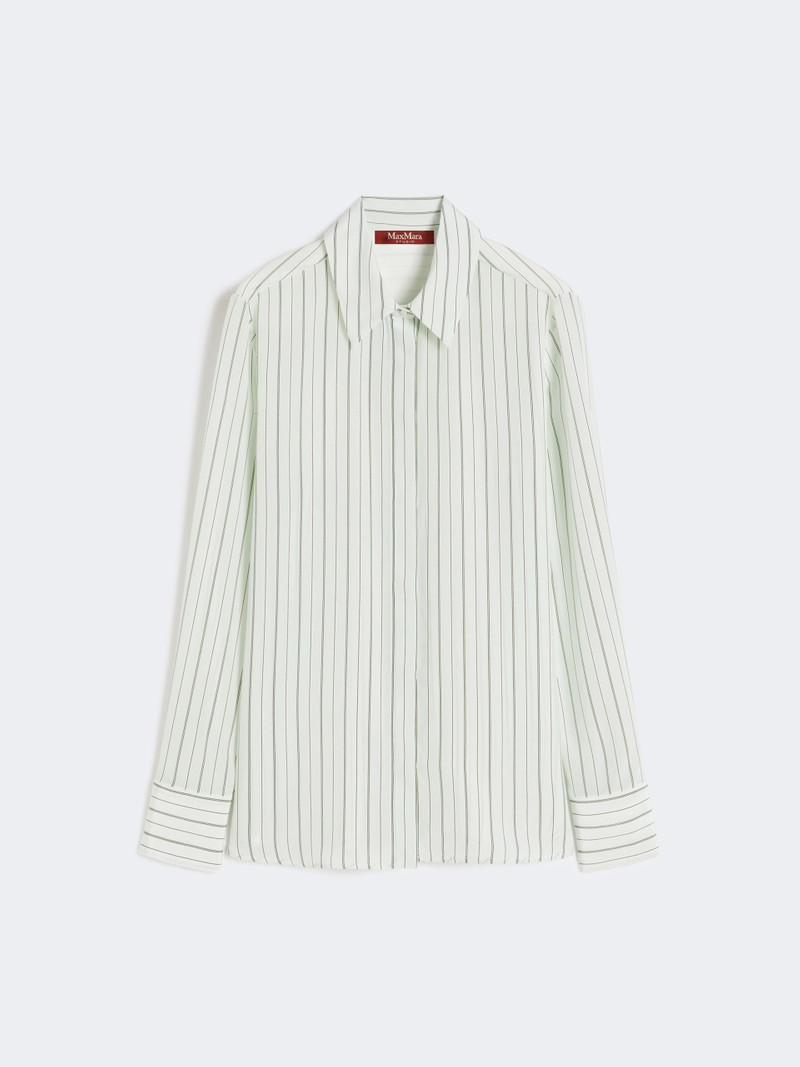 FLIRT Printed crepe de chine shirt - GREEN 1