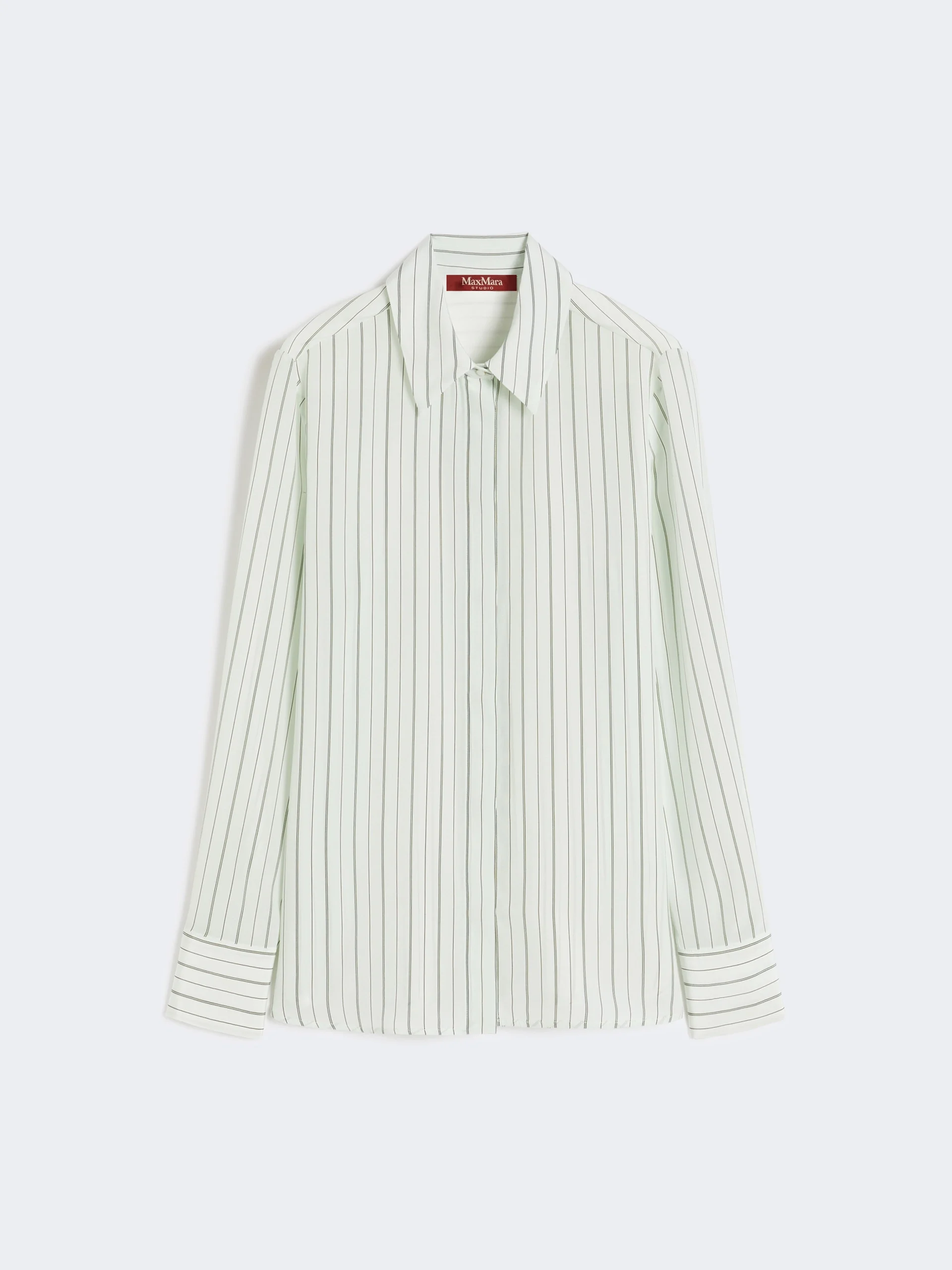 FLIRT Printed crepe de chine shirt - GREEN - 1