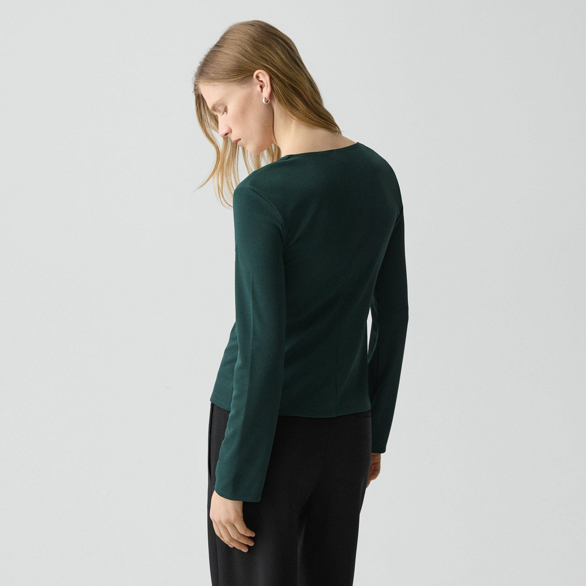 Gathered Top in Crepe Jersey - 4