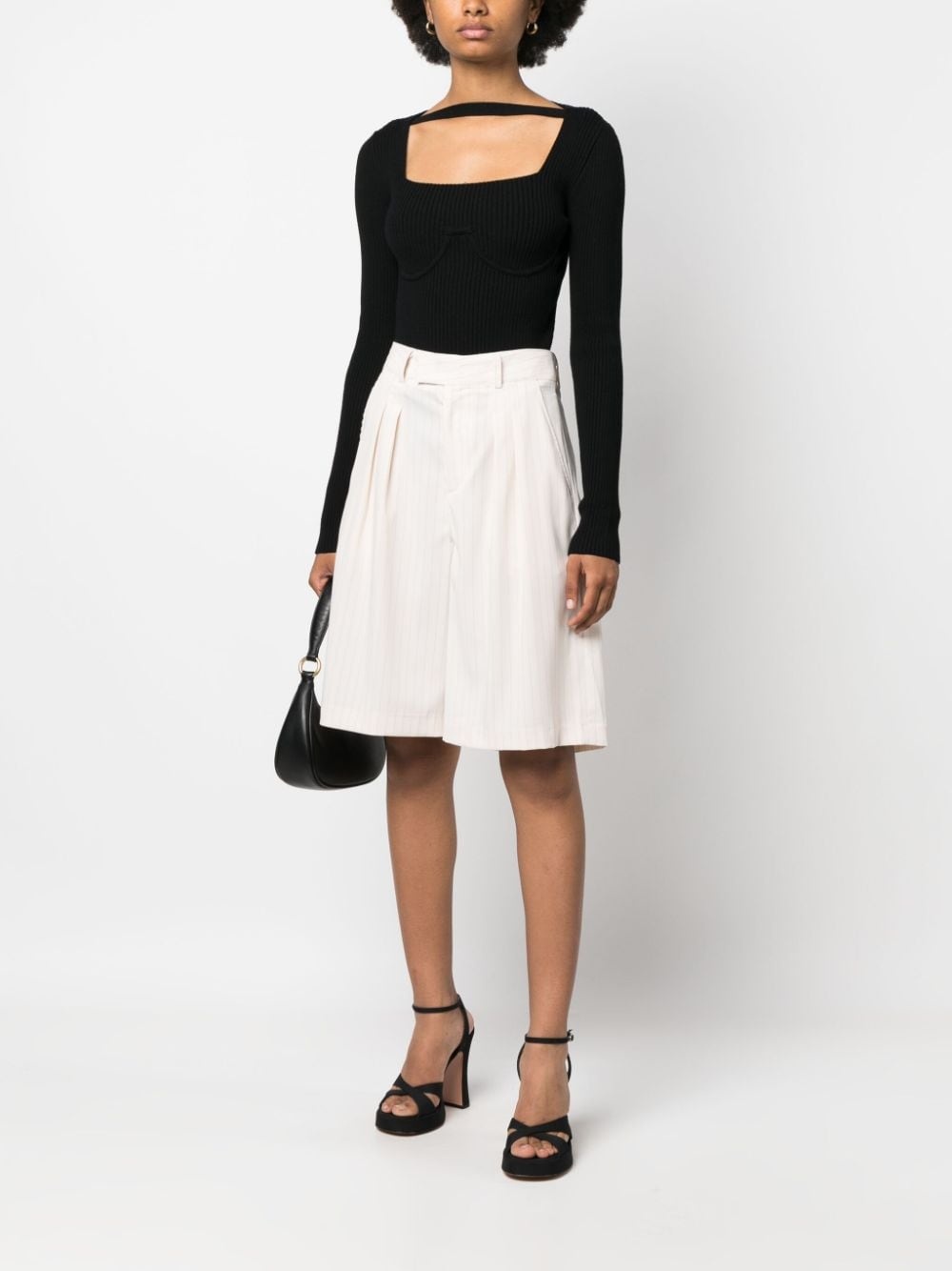 long-sleeve knitted top - 2
