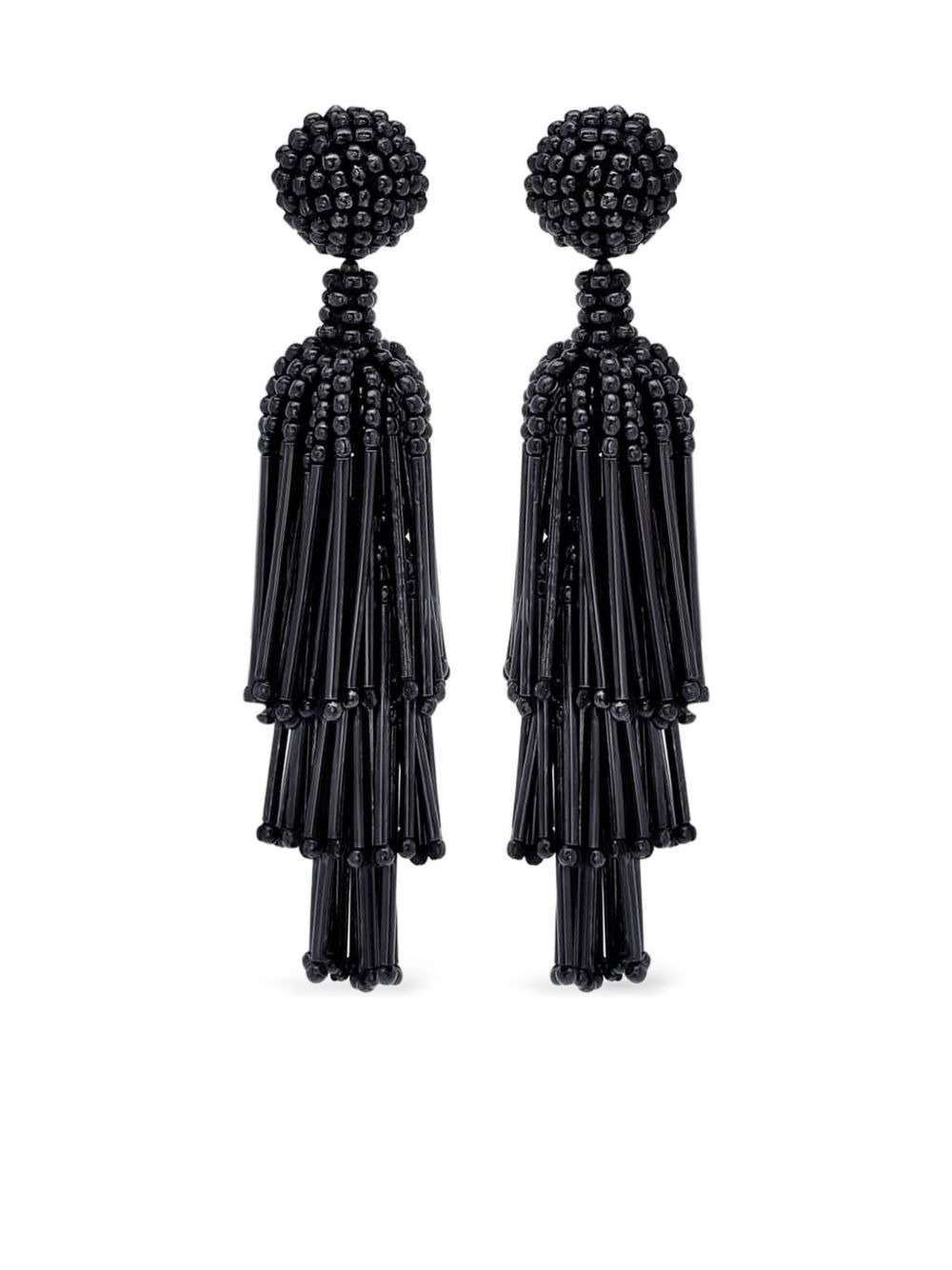 beaded tassel earrings - 1