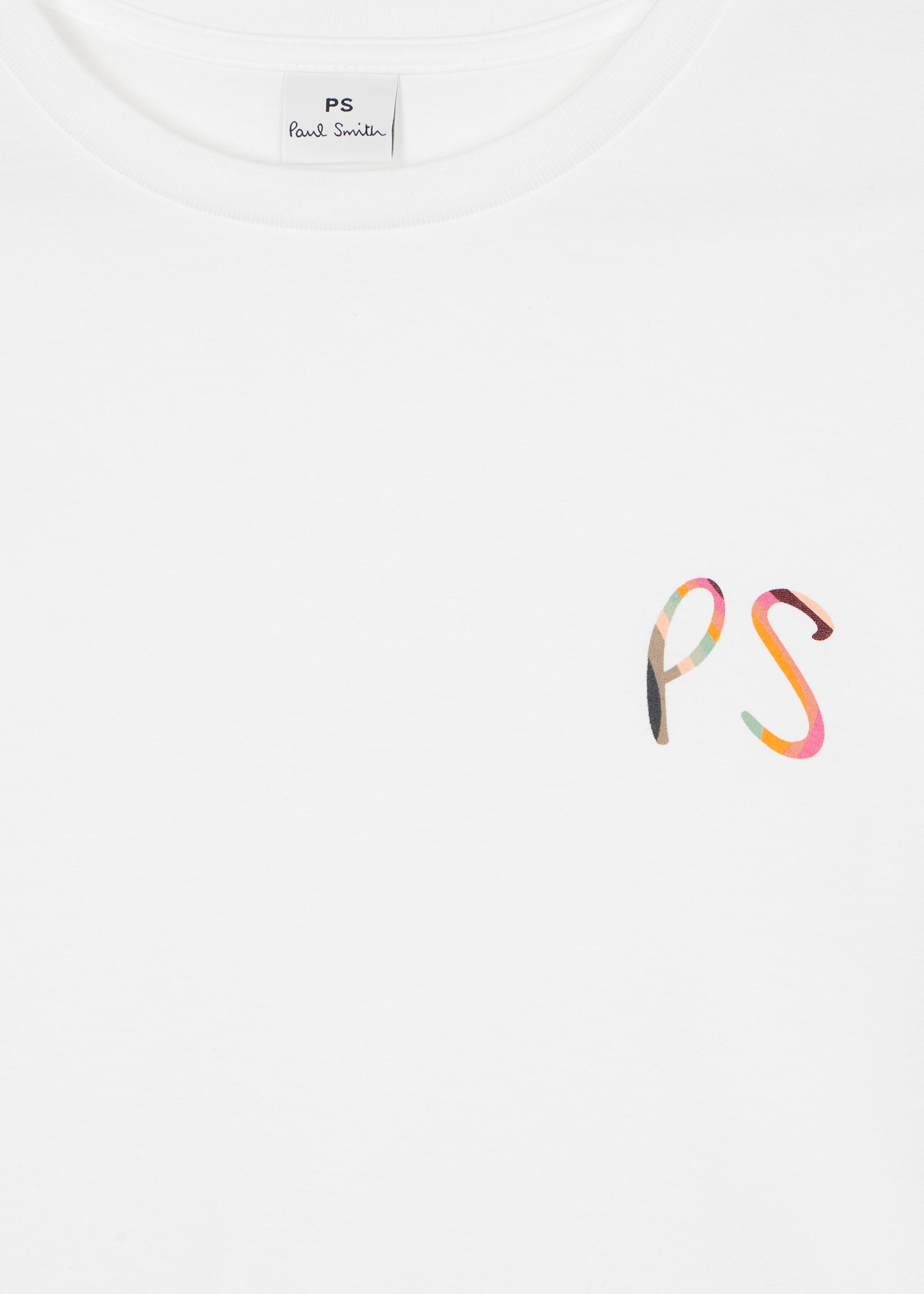 Women's White 'Swirl' PS Logo T-Shirt - 2