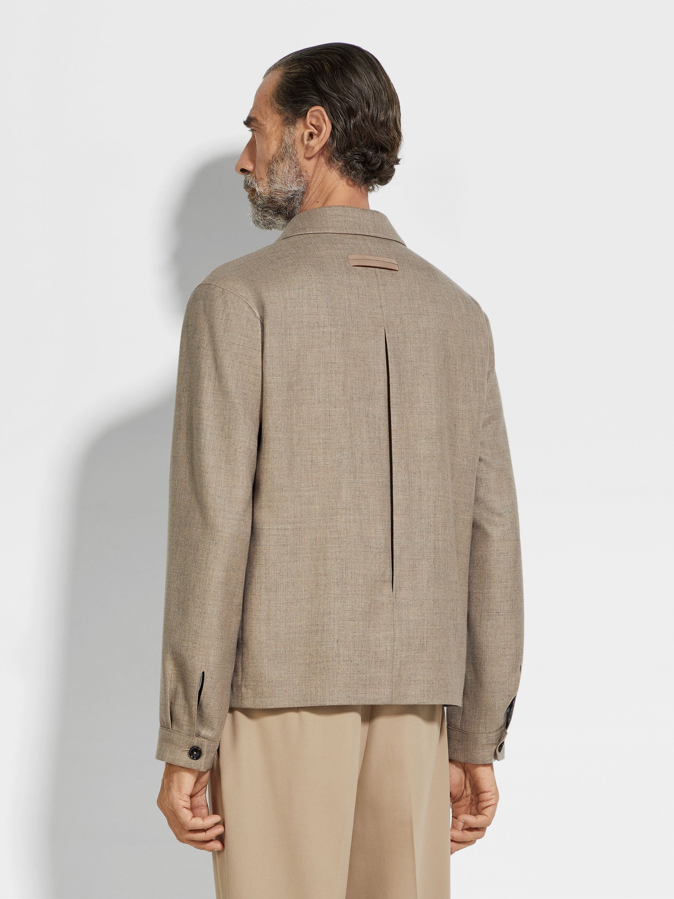 CASHMERE SILK AND LINEN CHORE JACKET - 5