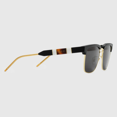 GUCCI Square metal and acetate sunglasses outlook