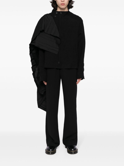 Yohji Yamamoto layered asymmetric bomber jacket outlook