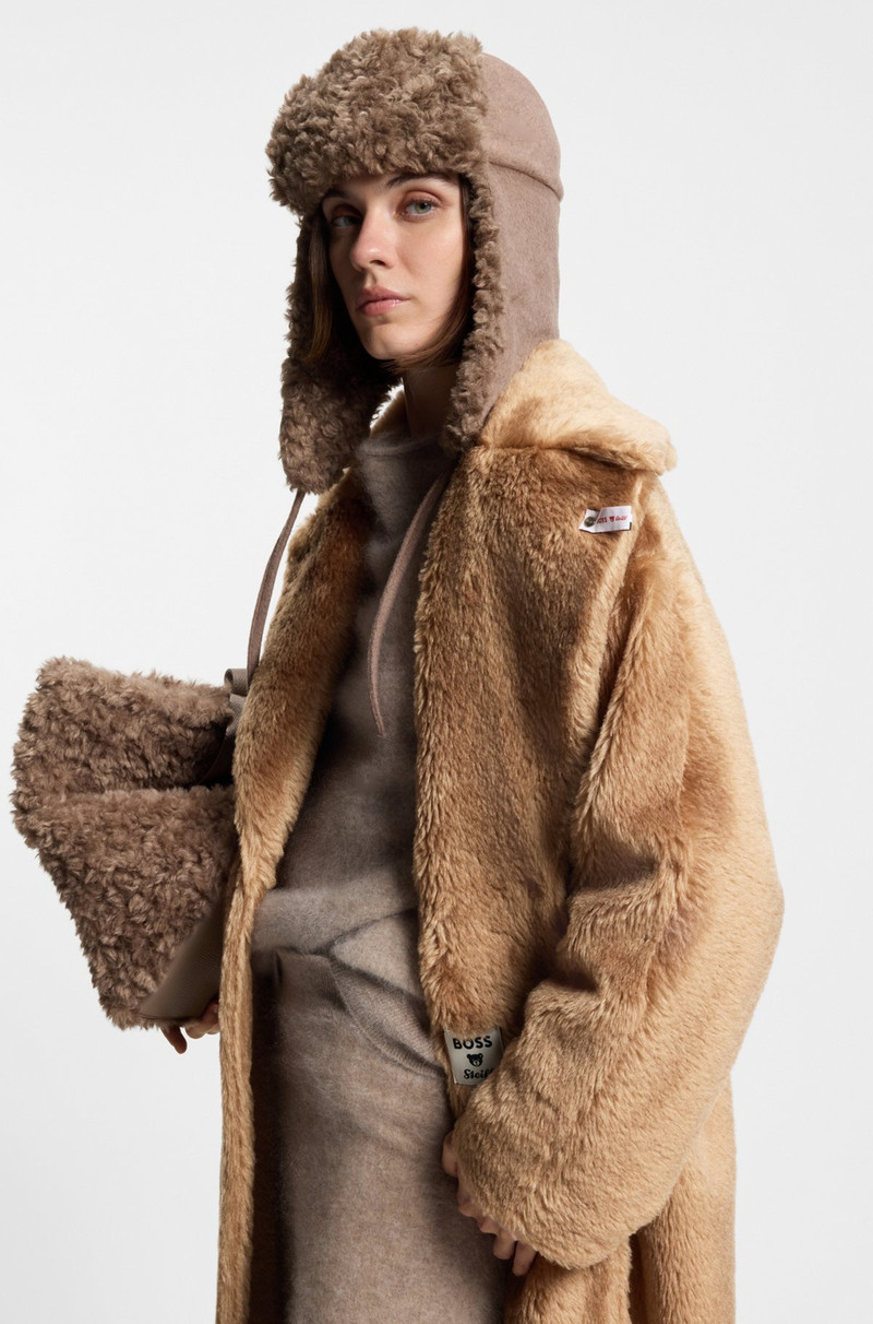 BOSS X STEIFF COAT IN TEXTURED WOOL AND COTTON 5