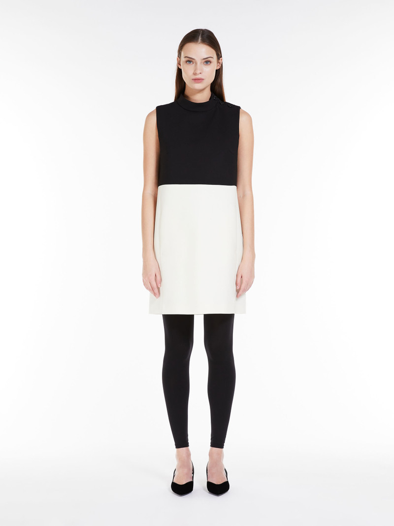 FAUNO Short, colour block wool dress 3