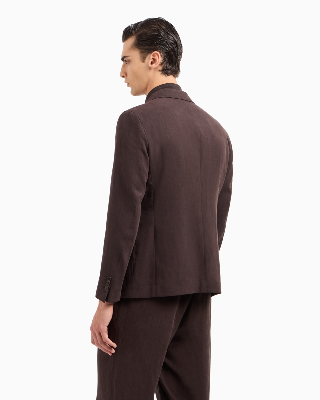 Upton line single-breasted jacket in pure linen canvas - 3