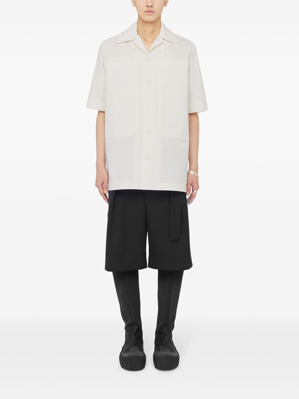 layered button-up shirt - 2