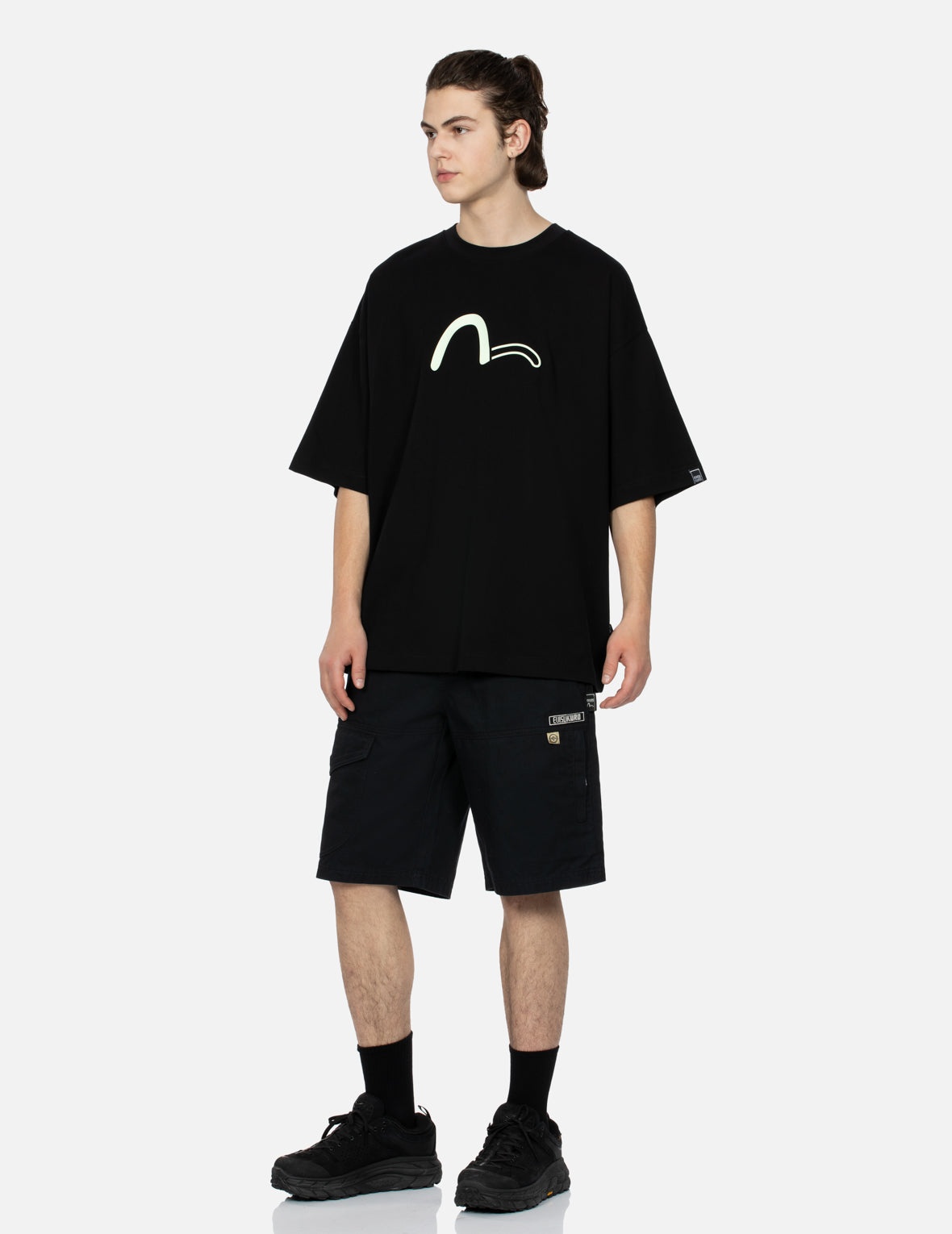 Seagull and Logo Embroidery Panelling Shorts - 3