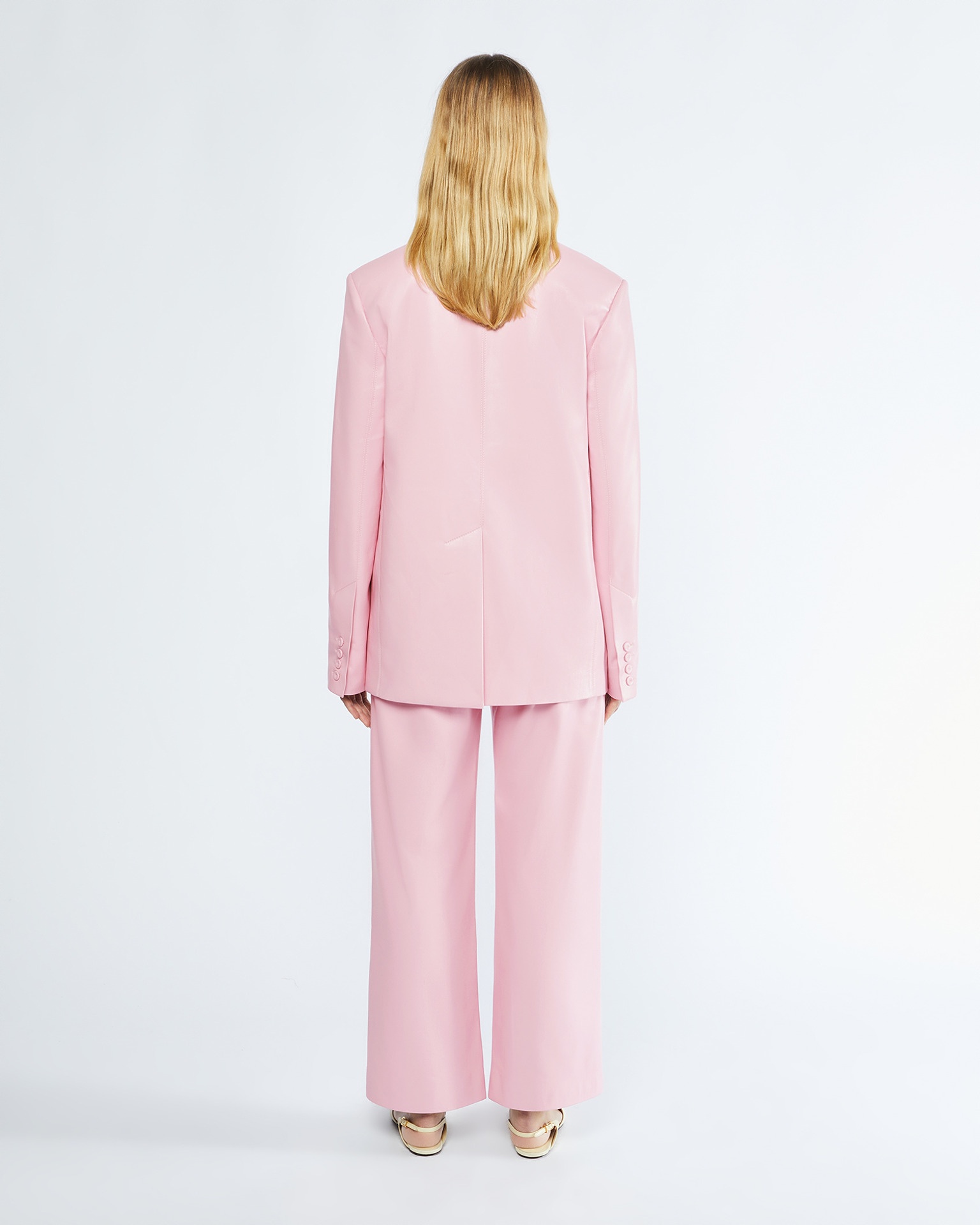 KARO - OKOBOR™ alt-leather blazer - Pink - 4