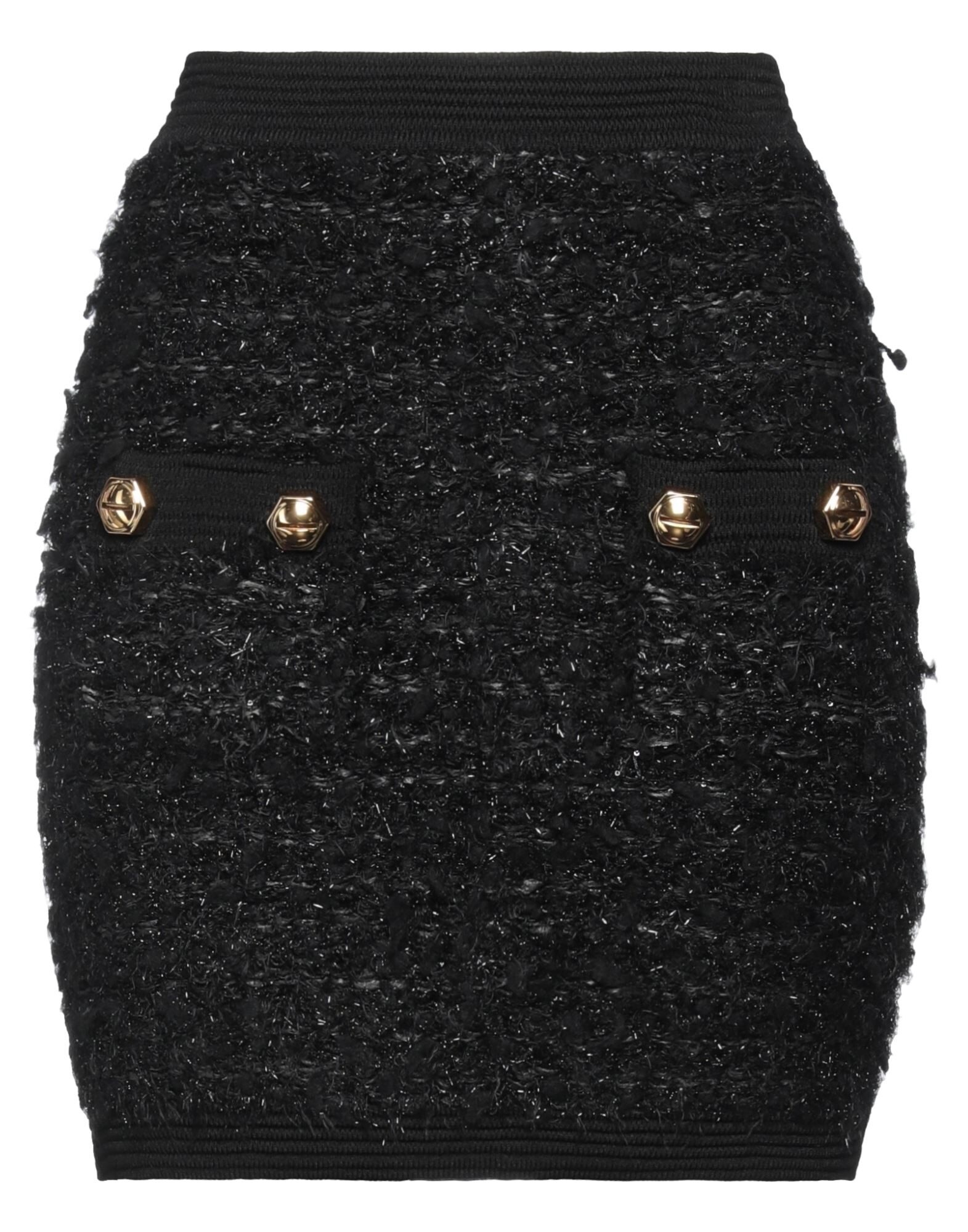 ミニスカート BALMAIN Women Mini Skirts FF1LBA95CG17GAB Black Balmain Black Women's Mini Skirt | yoox | REVERSIBLE