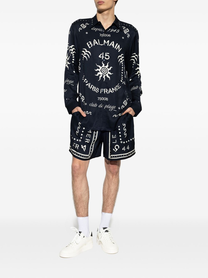Balmain graphic-print shorts outlook
