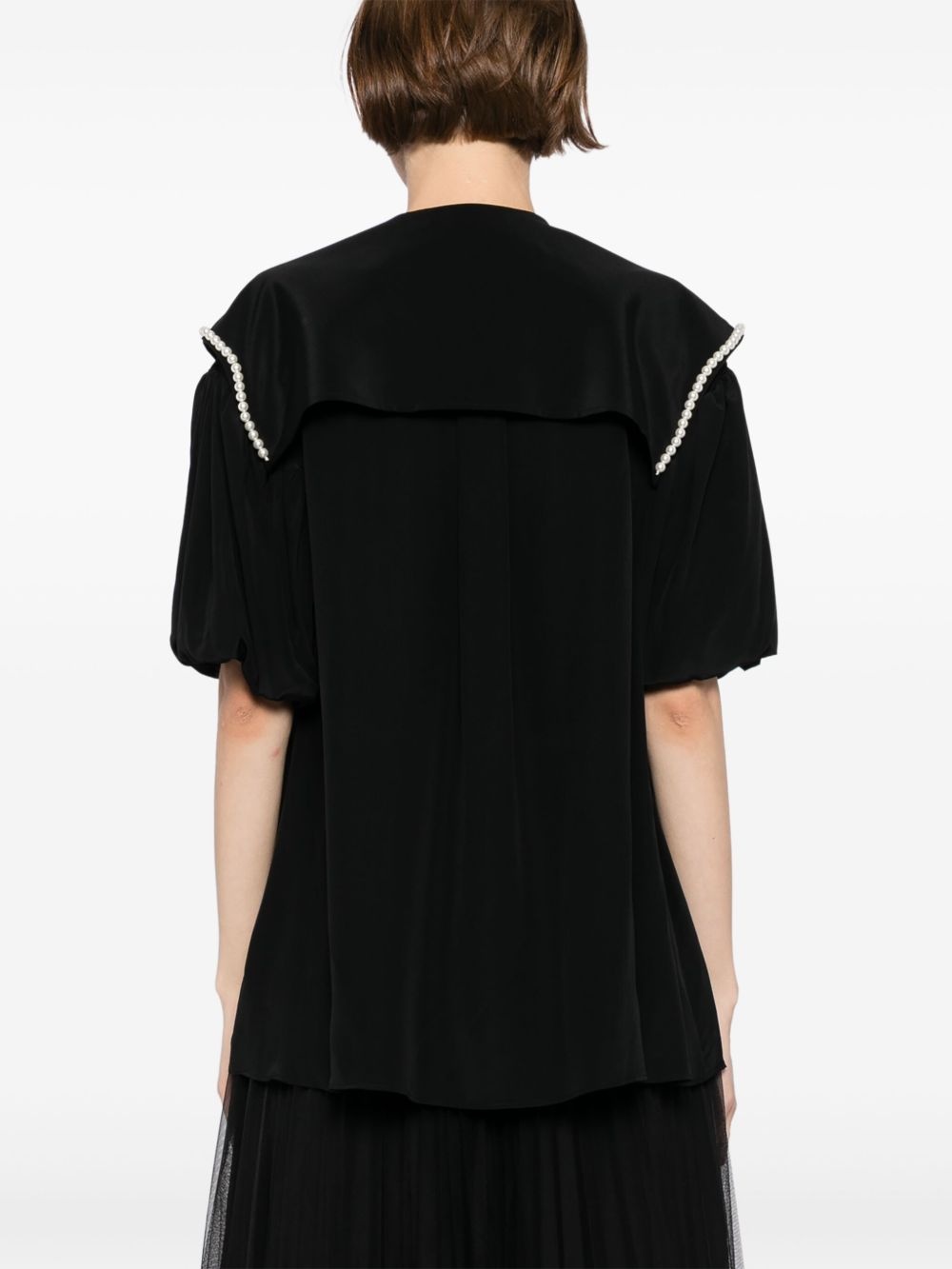 cropped sailor collar shirt - 4