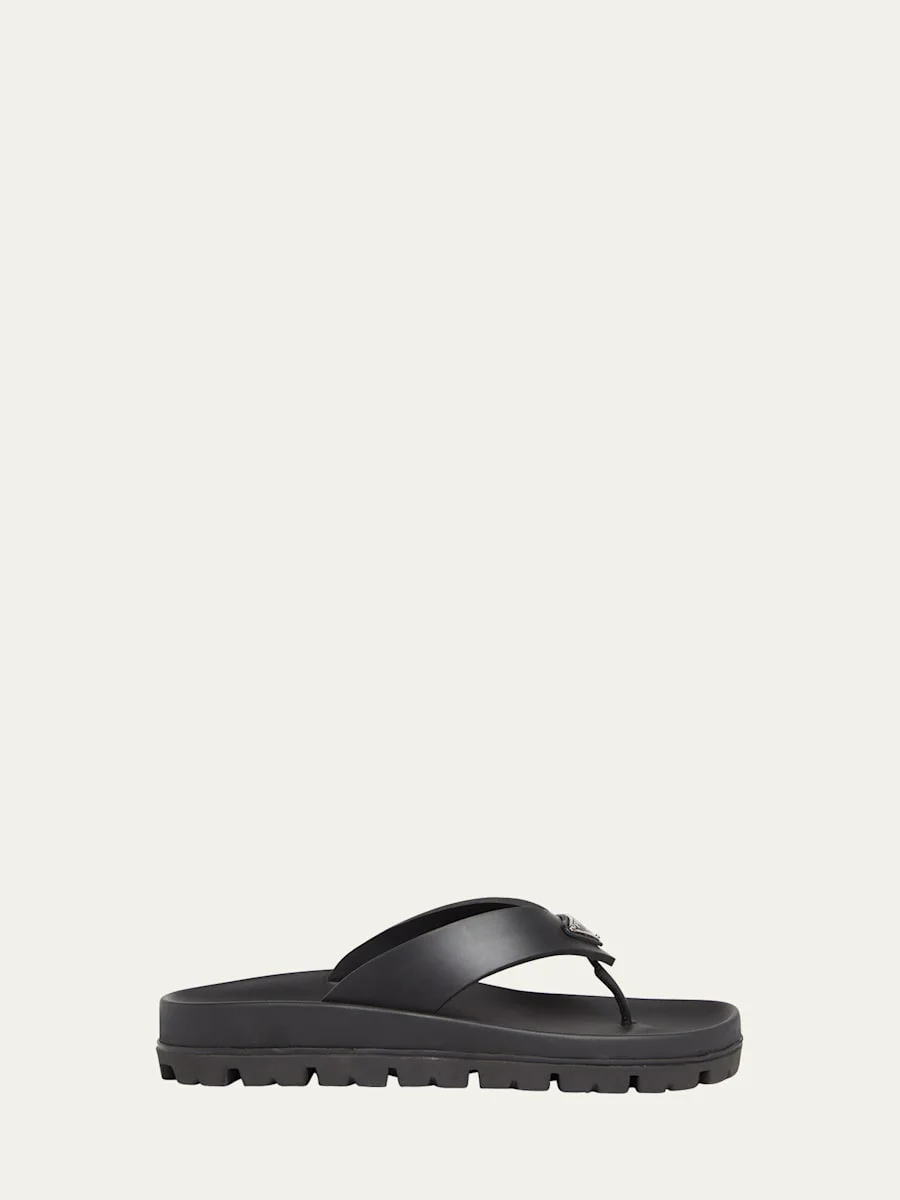 Rubber Thong Slide Sandals - 1