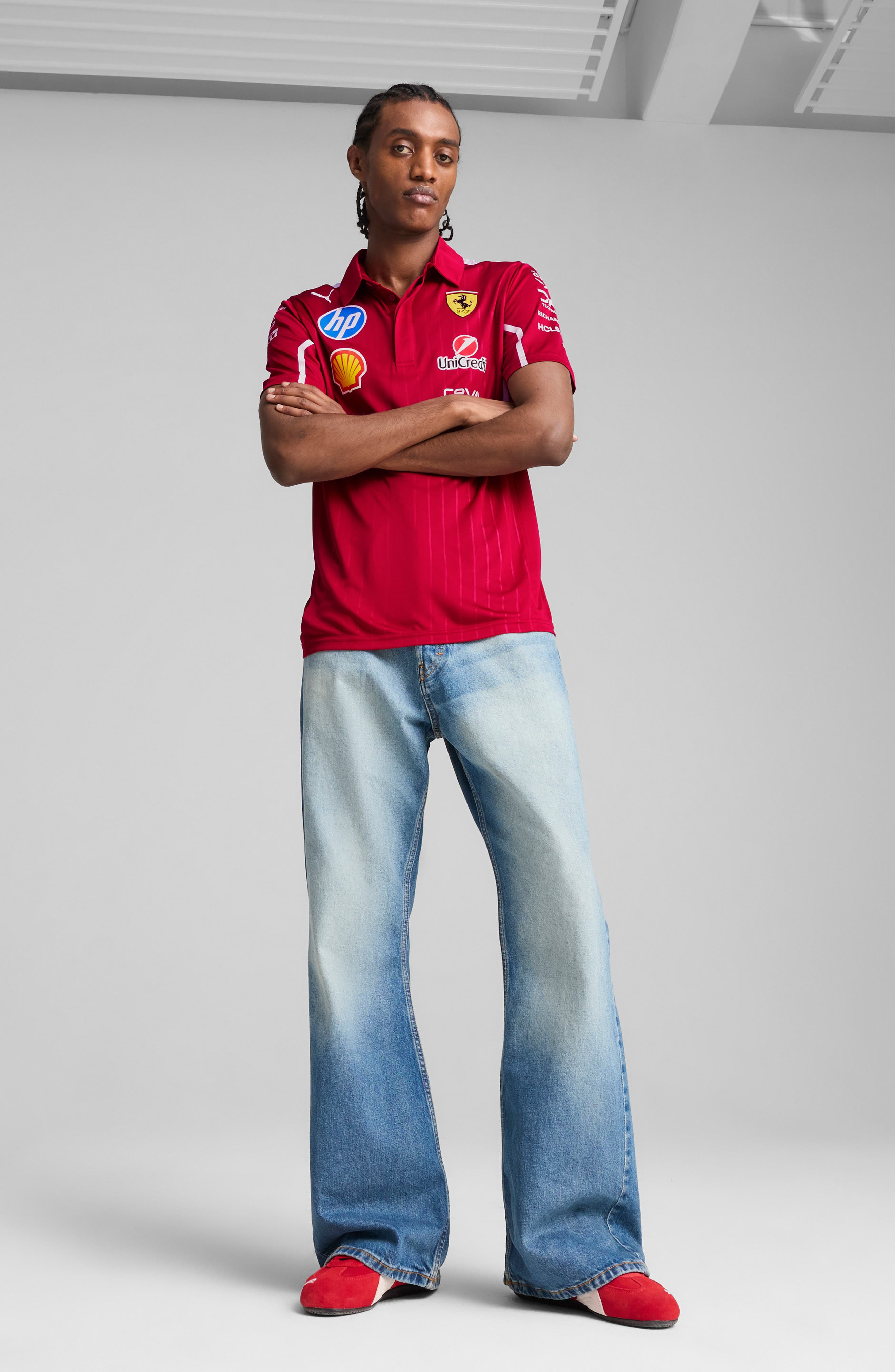 PUMA Scuderia Ferrari Team Pro Polo in Dark Cherry at Nordstrom - 5