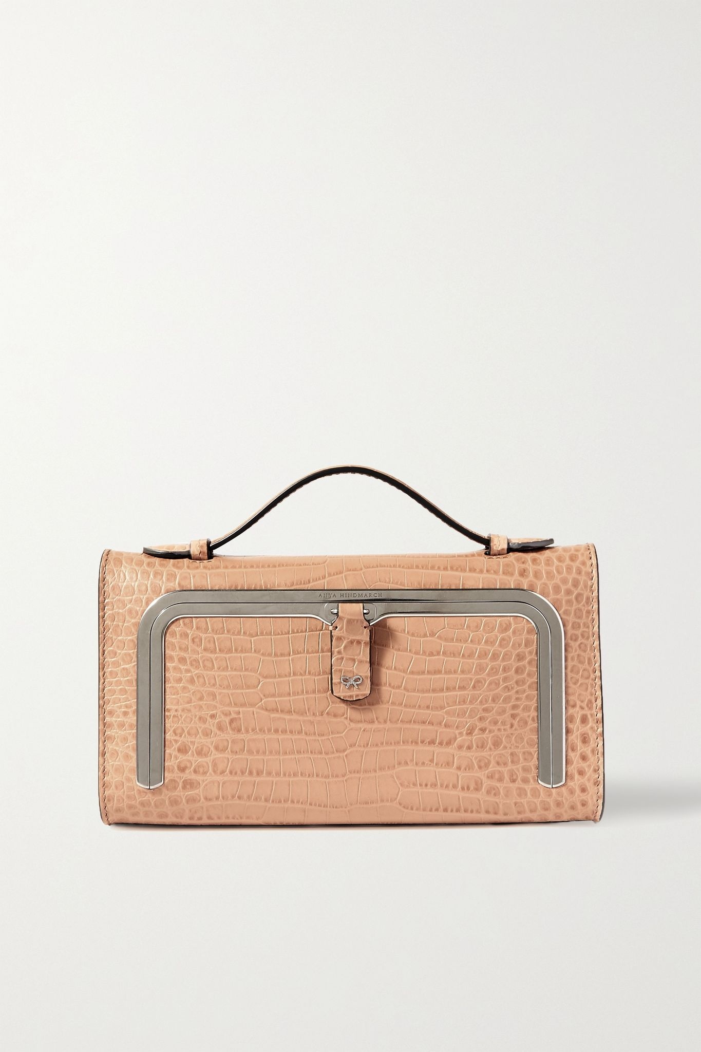 Postbox mini croc-effect leather tote - 1