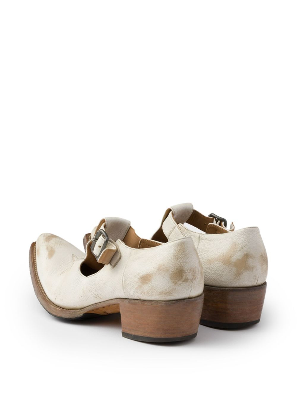 buckle-detail stitched loafers - 3