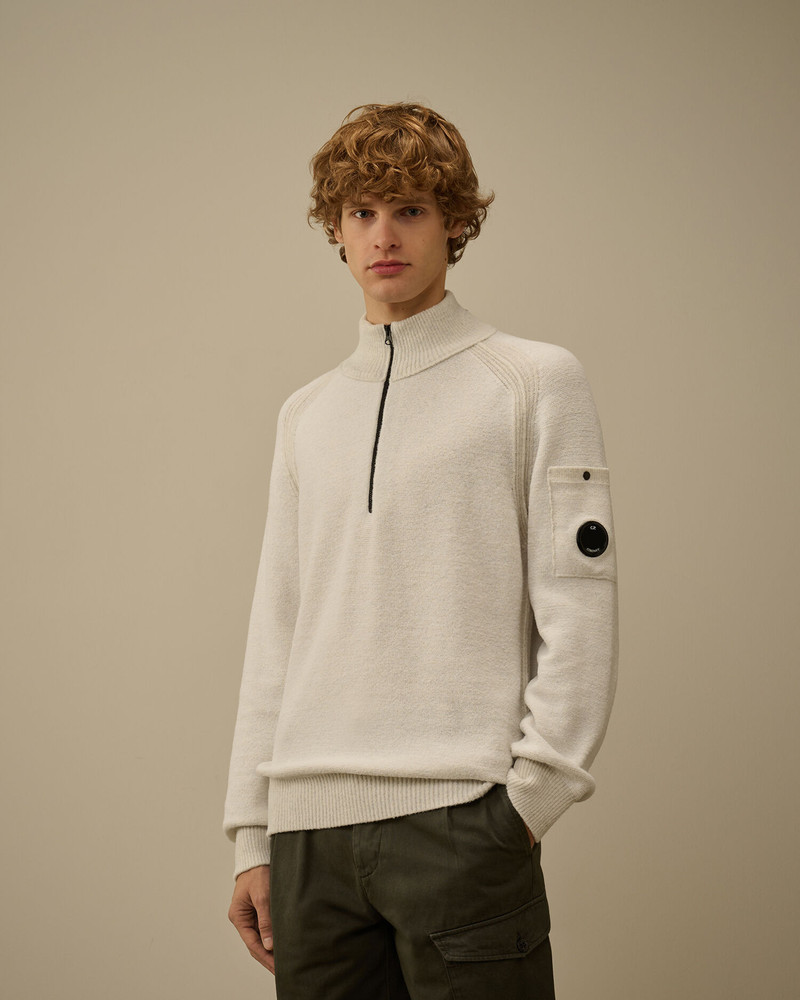 Fleece Knit Half Zip Lens Sweater 3