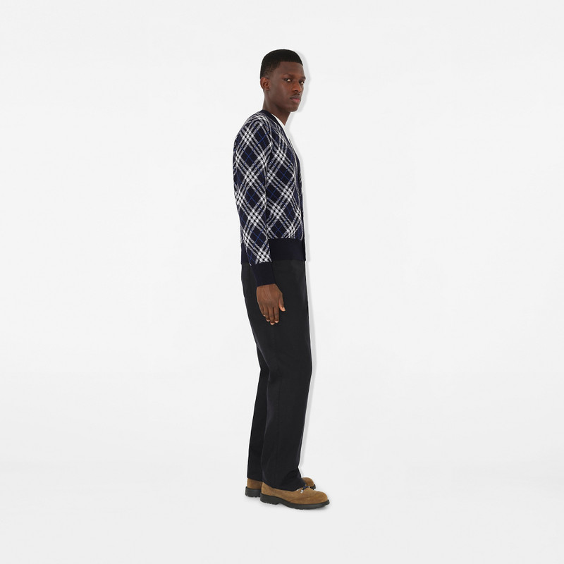 Check Wool Blend Cardigan 3