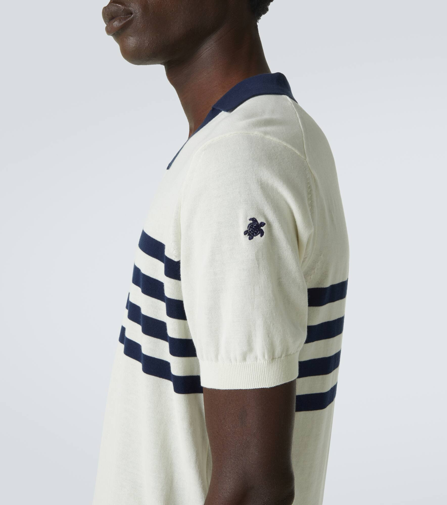 Striped cotton polo shirt - 5