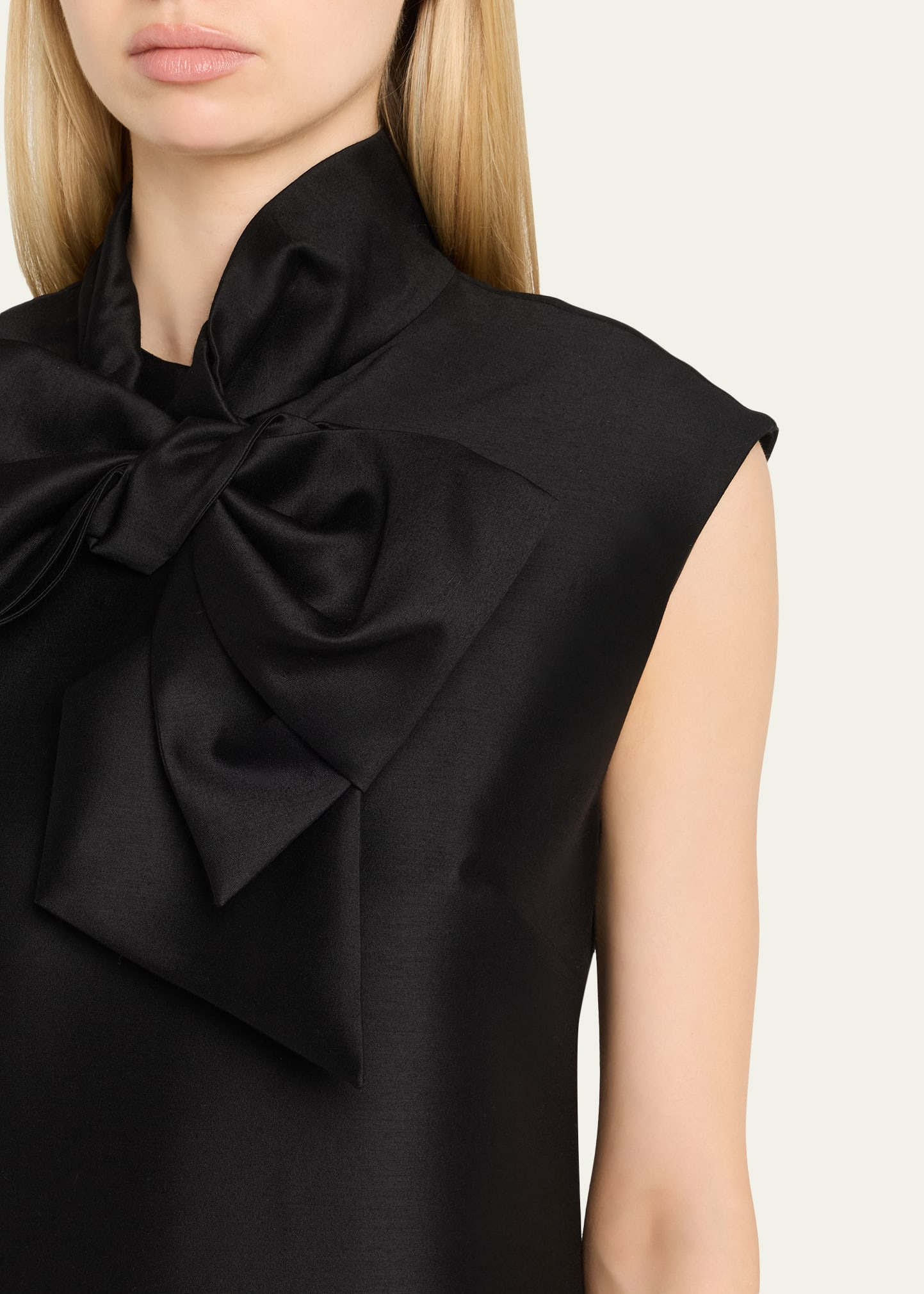 Sleeveless Bow Mini Dress - 5