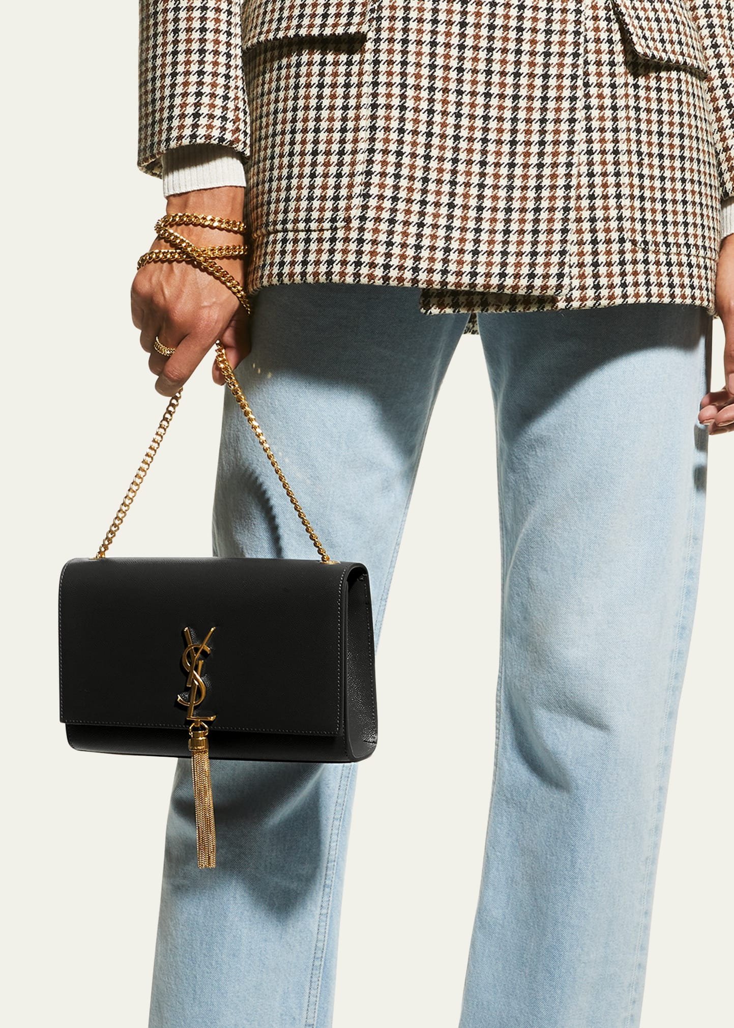 Kate Medium YSL Monogram Grain de Poudre Crossbody Bag - 6