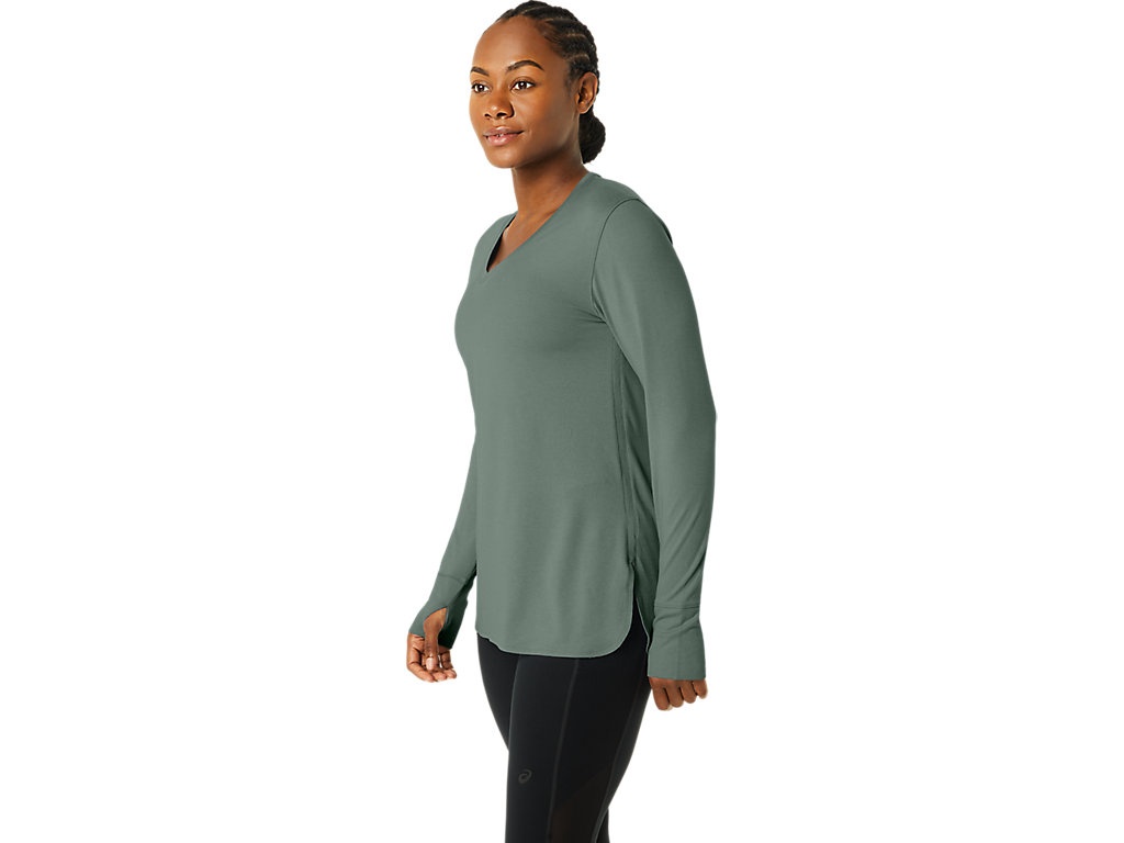 WOMEN'S LONG SLEEVE HEATHER TOP - 3