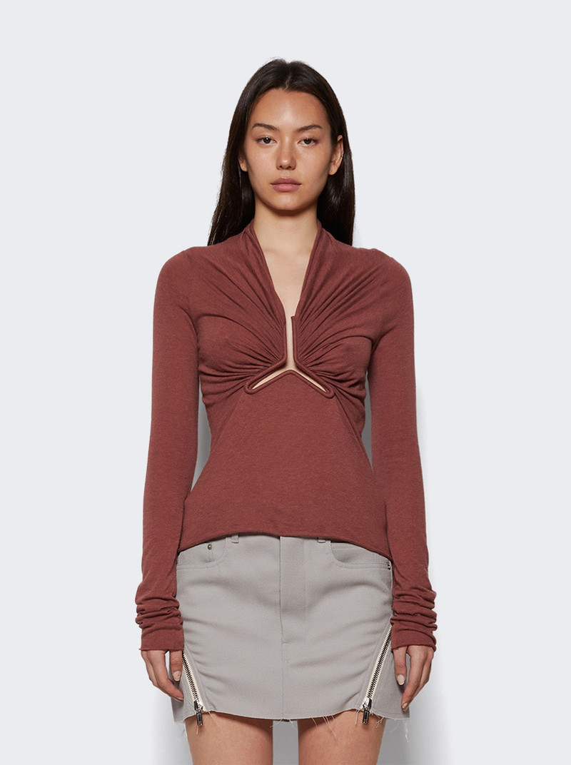 Rick Owens Allanah Long Sleeve Tee 13 Rosewood outlook