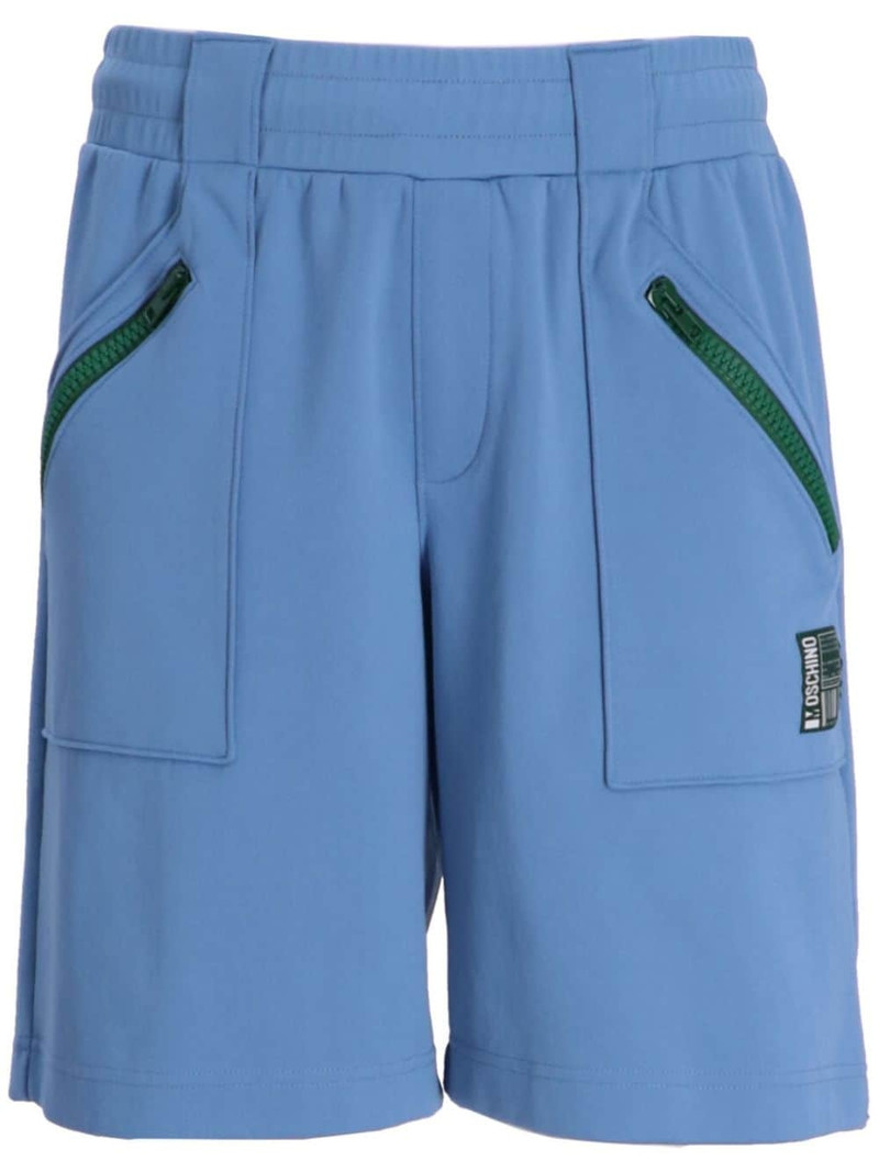 logo-embroidered track shorts 1